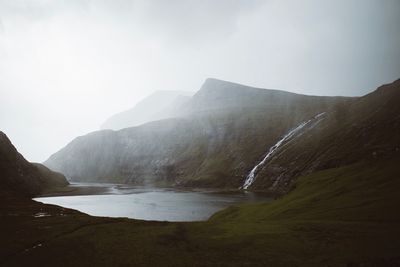 Scenic view of mountain against sky