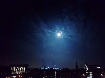 View of illuminated sky at night