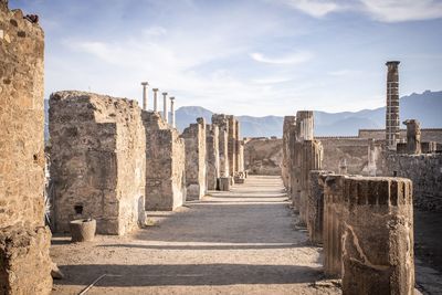 View of old ruins against sky