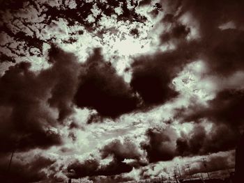 Low angle view of storm clouds in sky