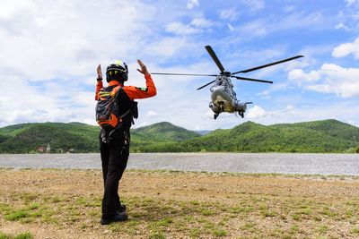 Ec-725 helicopter rescue and tactical exercise