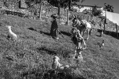 Midsection of man playing