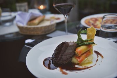 Close-up of food in plate