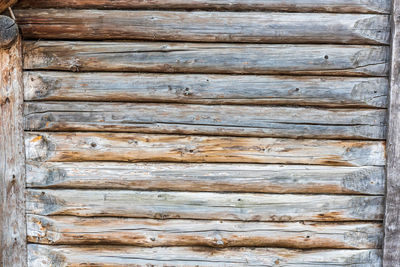 Full frame shot of weathered wooden wall