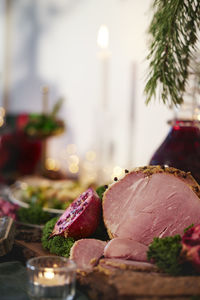 Christmas food on table