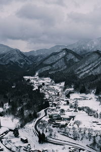Scenic view of winter japan