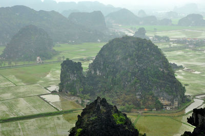 Panoramic view of rocky mountains