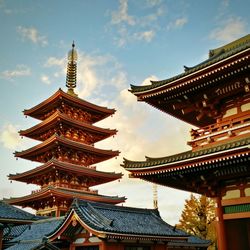 Low angle view of temple