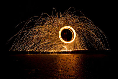 Light trails at night