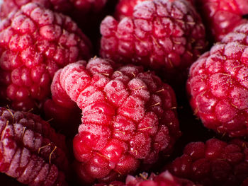 Full frame shot of raspberries