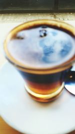 Close-up of coffee on table