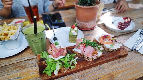 Close-up of drink served on table at restaurant