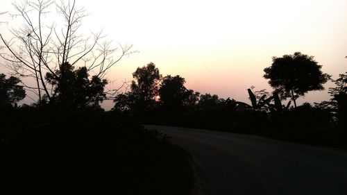 Country road at sunset