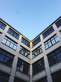 Low angle view of building against clear sky