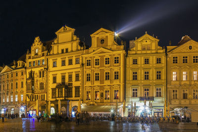 Old town square in evening in prague, czech republic