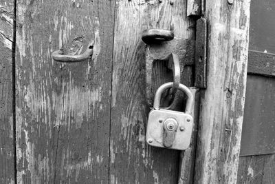 Close-up of closed door