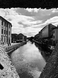 Canal passing through city