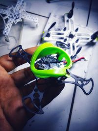 Close-up of hand holding drink