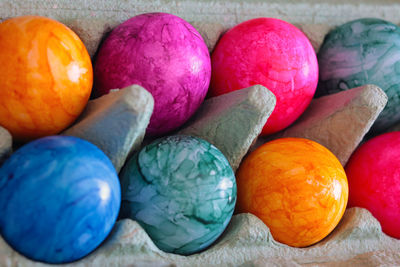 High angle view of multi colored candies