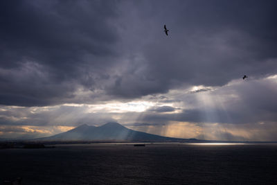 View of sea against cloudy sky