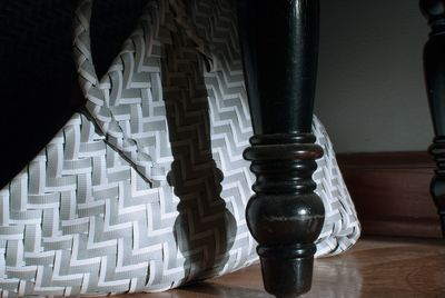 Close-up of chess pieces on table