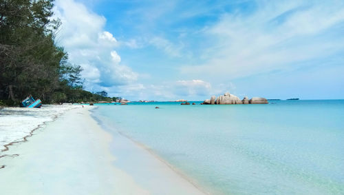 Panoramic view of beach against sky