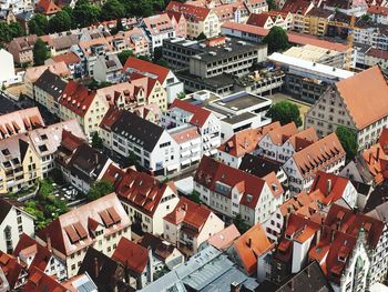 High angle view of town