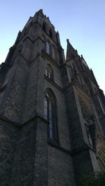 Low angle view of historical building against clear sky