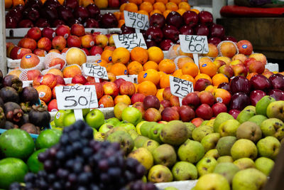 Fruits for sale at market stall