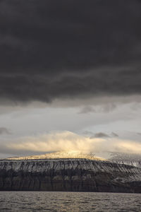 Storm over a svalbard coastline