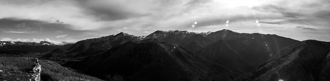 Low angle view of mountain against sky