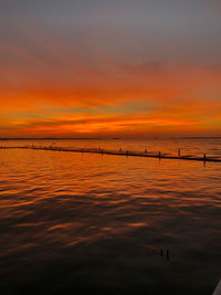 I beautiful sunset on the lake