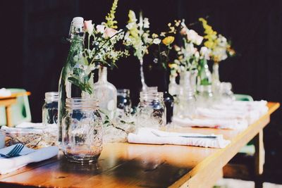 Close-up of food on table