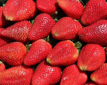 Full frame shot of strawberries