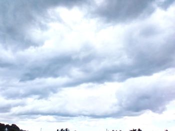 Low angle view of cloudy sky