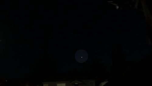 Low angle view of moon in sky