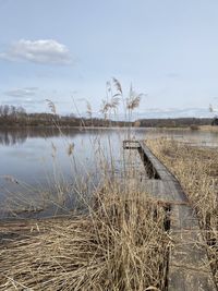 Scenic view of river against sky