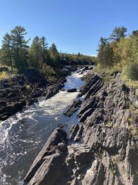 Scenic view of river against sky