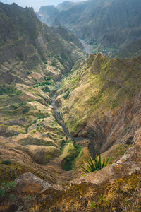 High angle view of valley