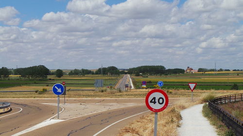 Road passing through country road