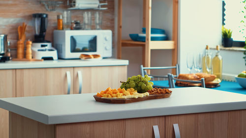 Food on table at home