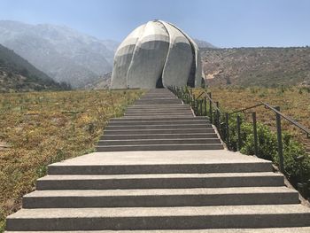 View of steps leading towards mountain