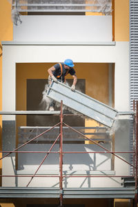 Man working at construction site