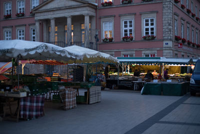 Street in front of buildings in city