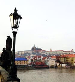 View of buildings against clear sky