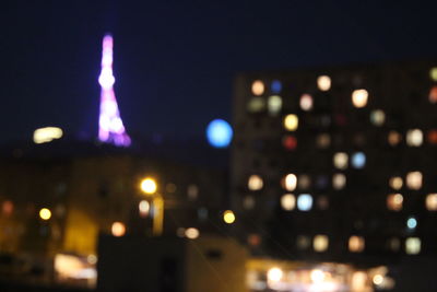 Defocused lights at night