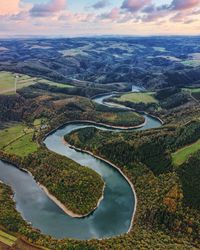 Aerial view of landscape against sky