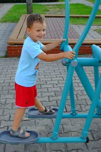 Girl playing in park