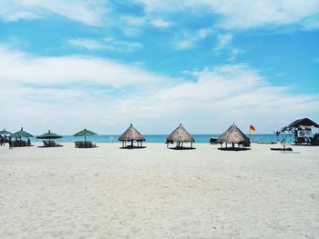 Panoramic view of beach against sky