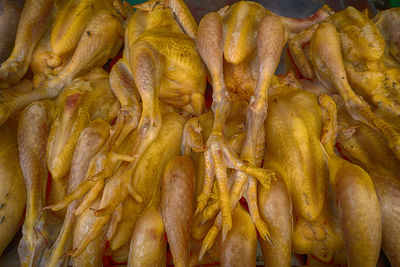 Full frame shot of meat for sale in market